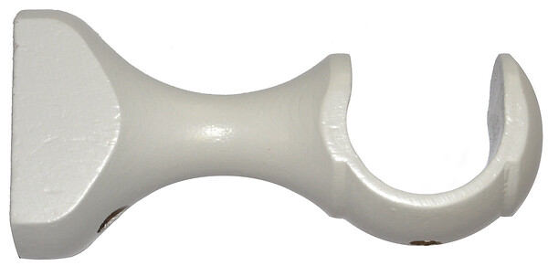 MOBOIS - Support de tringle, ouvert diamètre 35mm bois laqué blanc - large