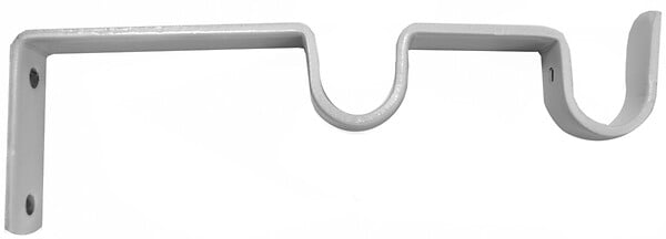 MOBOIS - 2 supports de tringle doubles, diamètre 16mm métal blanc brillant - large