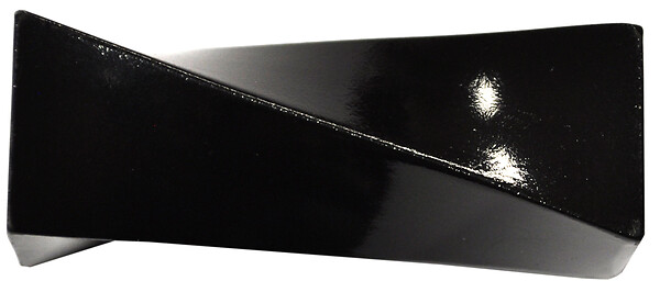 MOBOIS - Embout tringle à rideaux, cylindre twisté d.20mm métal noir brillant - large