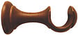 MOBOIS - 1 SUPPORT MONOBLOC OUVERT 80MM AXE/MUR D.28mm DECOR CHENE - vignette