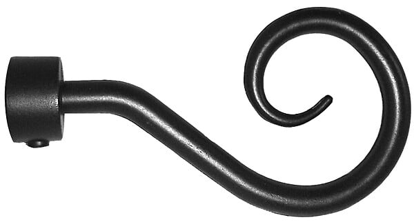 MOBOIS - Embout tringle à rideaux, crosse diamètre 20mm métal noir - large