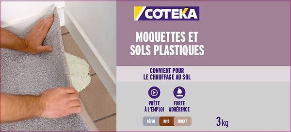 COTEKA - Colle moquette-sols plastique - 3kg - large