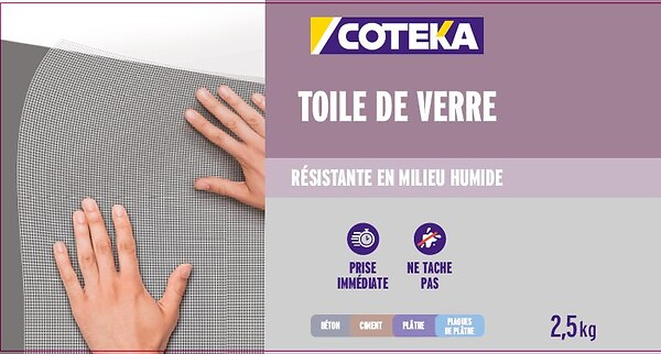 COTEKA - Colle toile de verre 2,5kg - large