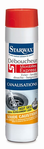 STARWAX - Déboucheur microbilles Cuisine-Salle de bains 500g - large