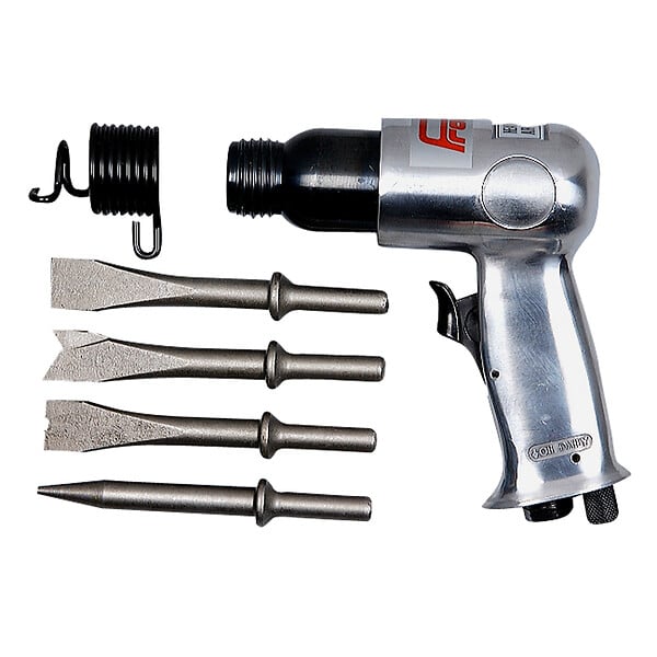 PRODIF - Marteau burineur pneumatique avec 4 burins - 150mm - large