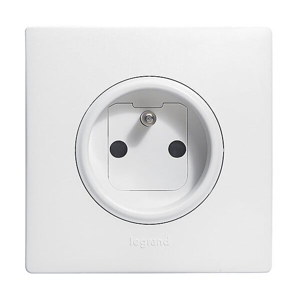 LEGRAND - Prise de courant avec terre Neptune 16A - blanc - large
