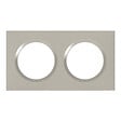 LEGRAND - Plaque carrée dooxie 2 postes finition plume - vignette