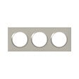 LEGRAND - Plaque carrée dooxie 3 postes finition plume - vignette