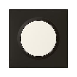LEGRAND - Plaque carrée dooxie 1 poste finition noir velours - large