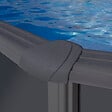 GRE - Piscine ronde acier d4,80m x H.1,22m -  gris anthracite - vignette