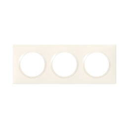 LEGRAND - Plaque carrée dooxie 3 postes finition blanc - large