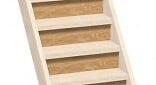 KORDO - Kit 14 contremarches pour escalier un quart tournant Normandie - Sapin - large