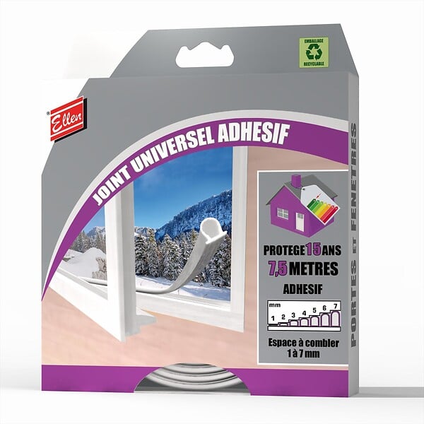 ELLEN - Joint de Rénovation ELLEN Silicone Blanc 7,50m - large