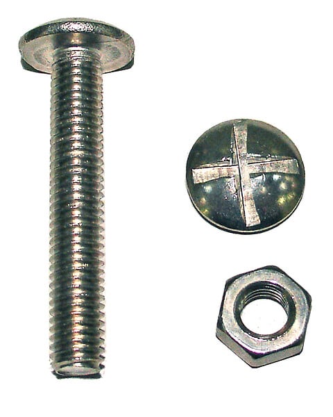 COTEKA - 16 boulons poêlier acier zingué 4x25mm - large