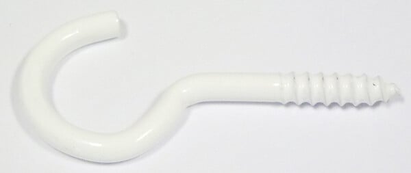 COTEKA - 10 crochets d'armoire plastique blanc 2.5x10mm - large