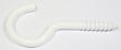 COTEKA - 10 crochets d'armoire plastique blanc 2.5x10mm - vignette