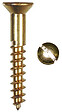 COTEKA - 20 vis à bois tête fraisée laiton 3x20mm - vignette