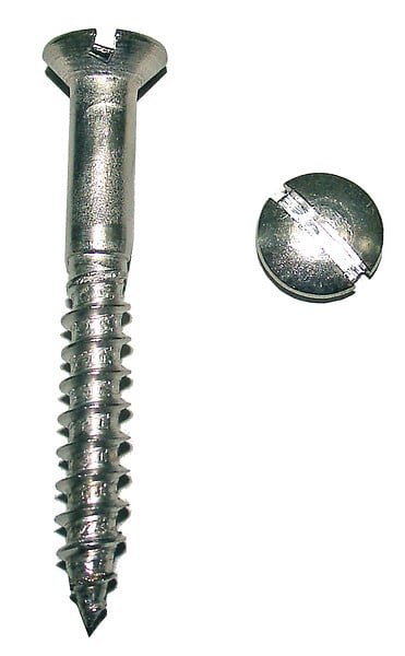 COTEKA - 6 vis à bois en acier zingué tête fraisée 6x70mm - large