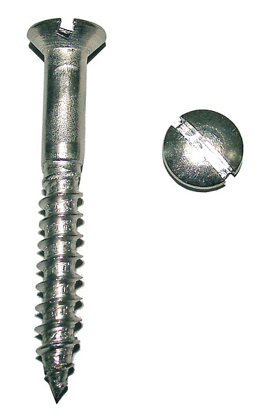 COTEKA - 5 vis à bois en acier zingué tête fraisée 6x100mm - large