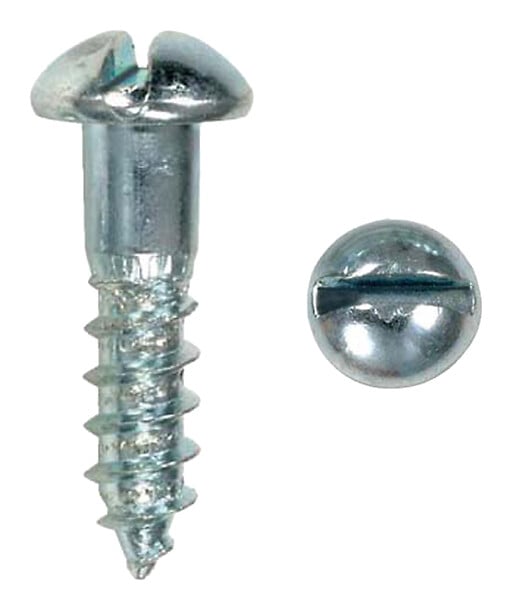 COTEKA - 14 vis à bois tête ronde acier zingué 5x40mm - large