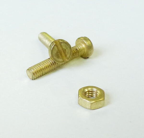 COTEKA - 10 boulons tête cylindrique laiton 4x20mm - large