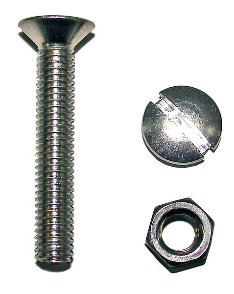 COTEKA - 18 boulons tête fraisée fendue acier zingué 4x25mm - large