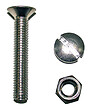 COTEKA - 16 boulons tête fraisée fendue acier zingué 4x30mm - vignette