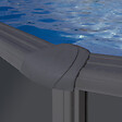 GRE - Piscine ovale acier 6,34m x 3,99m x H. 1,22m -  Gris anthracite - vignette