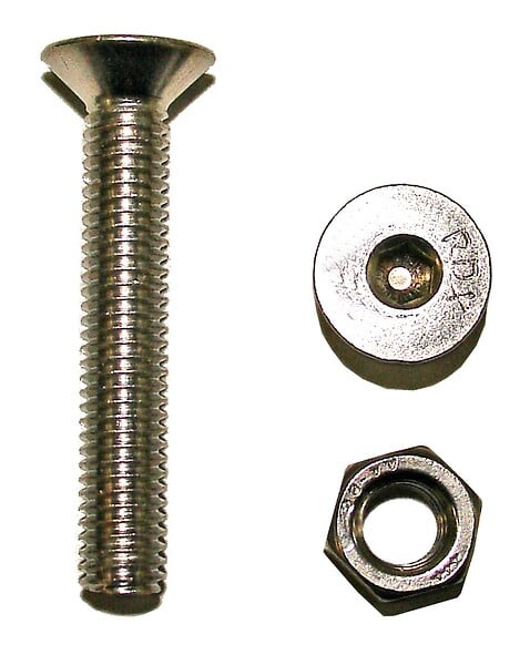 COTEKA - 32 boulons tête hexagonale creuse inox A4 3x16mm - large