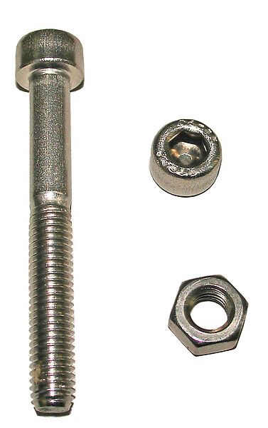 COTEKA - 4 boulons tête cylindrique fendue inox A4 6x30mm - large