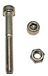 COTEKA - 4 boulons tête cylindrique fendue inox A4 6x30mm - vignette