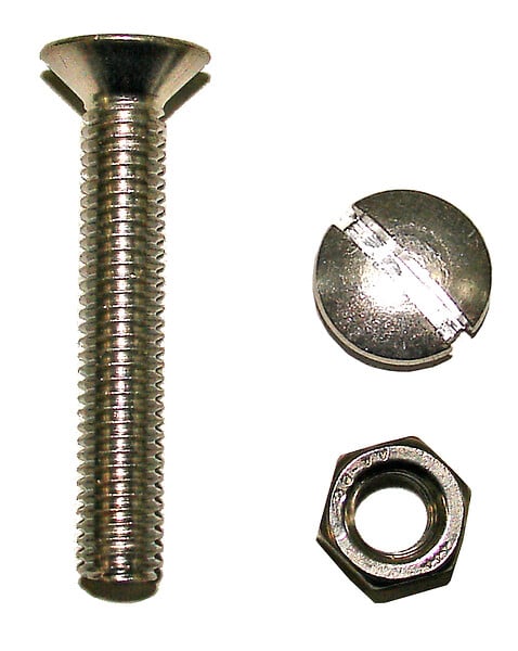 COTEKA - 10 boulons tête fraisée fendue inox A4 5x40mm - large