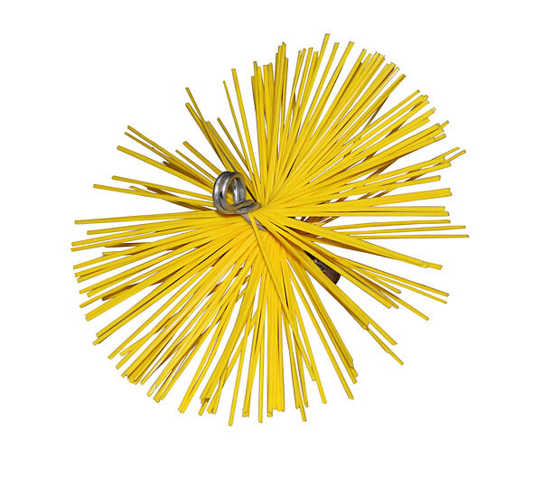 COTEKA - Hérisson rond - Nylon - Jaune - D250 sur carte - Vis femelle 12x175mm - large