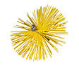 COTEKA - Hérisson rond - Nylon - Jaune - D250 sur carte - Vis femelle 12x175mm - vignette
