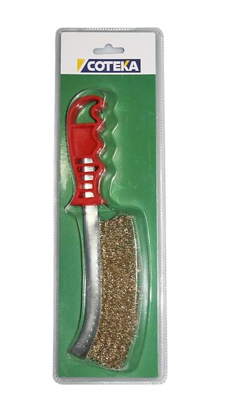 COTEKA - Brosse universelle spid acier laiton convexe - large
