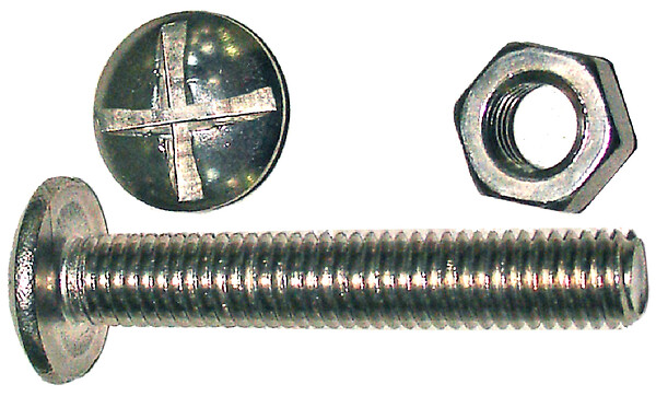 COTEKA - 100 boulons poêlier acier zingué 4x16mm - large