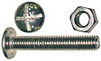 COTEKA - 12 boulons poêlier acier zingué 5x16mm - vignette
