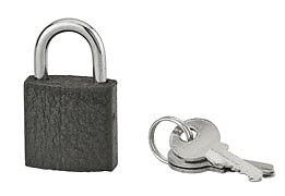 COTEKA - Cadenas acier gris 25mm anse acier 3 clés - large