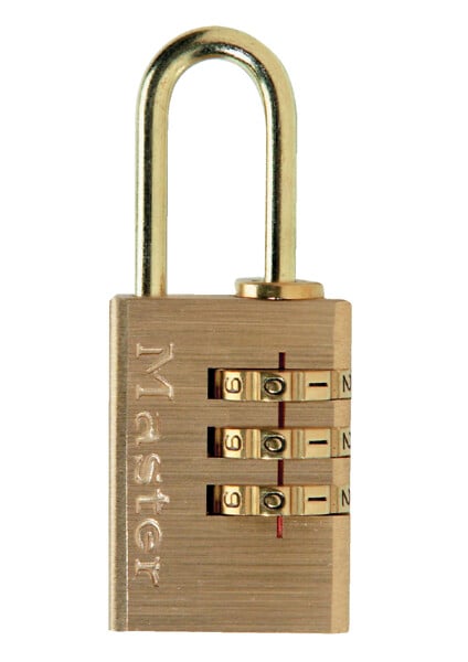 MASTER LOCK - Cadenas à combinaison programmable laiton 20mm anse d.3xh.22mm - large