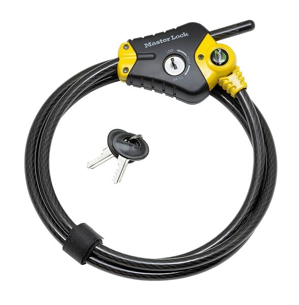 MASTER LOCK - Câble antivol ajustable 3 positions à clés - large