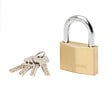 MASTER LOCK - Cadenas à clé laiton massif 60mm anse d.9xh.36mm 6 goupilles 4 clés - vignette