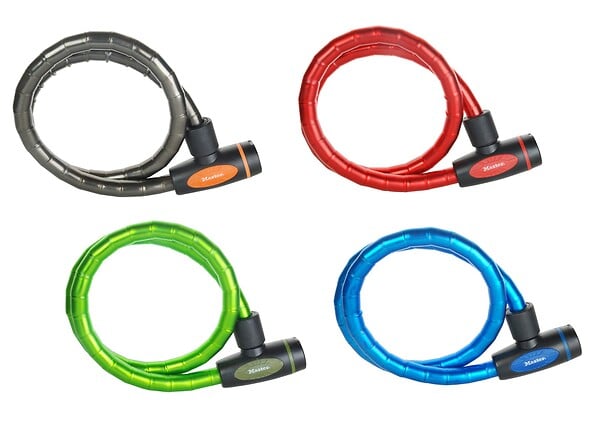 MASTER LOCK - Cable antivol vélo à clé L.100xd.1.8cm - large