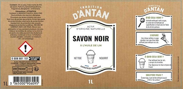 TRADITION - Savon noir a l'huile de lin 1litre - large