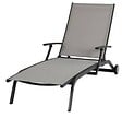 Bain de soleil inclinable - Gris clair - 194x71x83cm - vignette