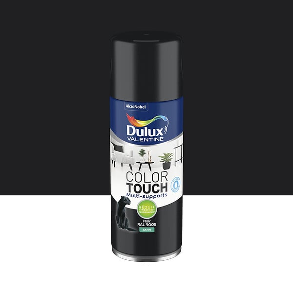 DULUX VALENTINE - Aérosol Color Touch - Noir - Satin - 400ml - large