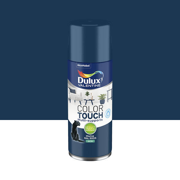 DULUX VALENTINE - Aérosol Color Touch - Marine - Satin - 400ml - large