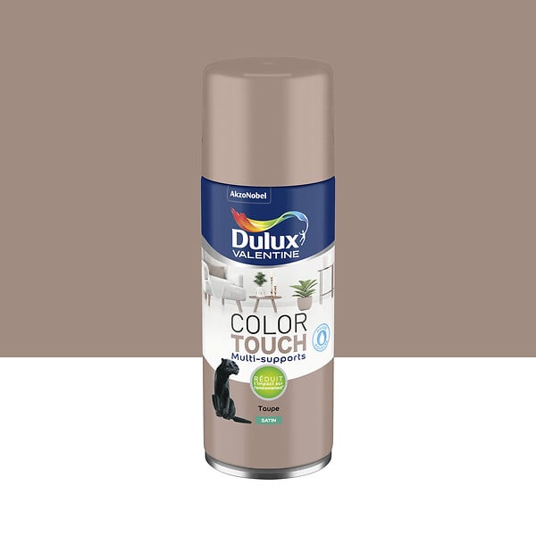 DULUX VALENTINE - Aérosol Color Touch - Taupe - Satin - 400ml - large
