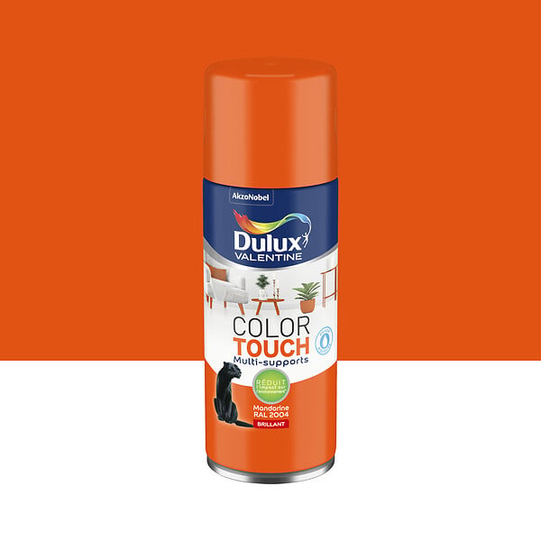 DULUX VALENTINE - Aérosol Color Touch - Mandarine - Brillant - 400ml - large