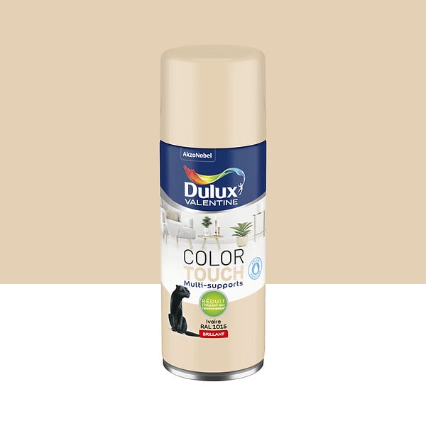 DULUX VALENTINE - Aérosol Color Touch - Ivoire - Brillant - 400ml - large