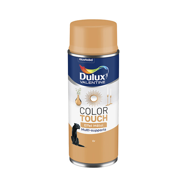 DULUX VALENTINE - Aérosol Color Touch - Effet Métal Or - 400ml - large